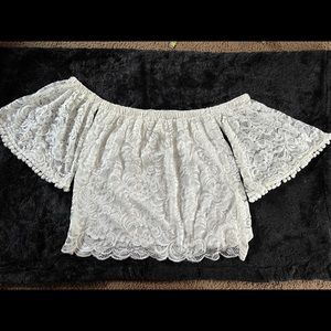 Lace off the shoulder top